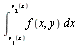 Int(f(x, y), x = v[1](x) .. v[2](x))